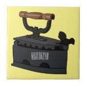 Afbeelding van koolijzerhoudende cartoon tegeltje (Voorkant)