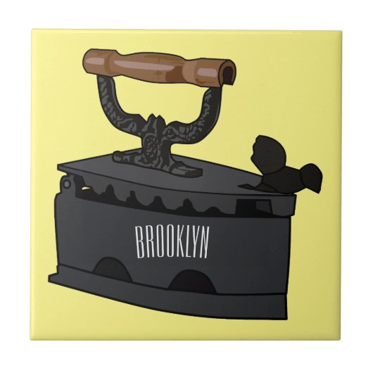 Afbeelding van koolijzerhoudende cartoon tegeltje (Voorkant)