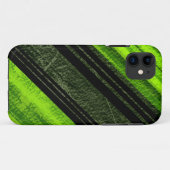 Afbeelding van limoen- en zwarte strepen Case-Mate iPhone case (Achterkant (horizontaal))