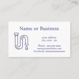 Afbeelding van loodgieter visitekaartje