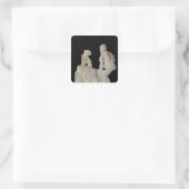 Afbeelding van Odysseus en Penelope Vierkante Sticker (Tas)