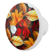 Afbeelding van olievloeistof met mapelbladeren in keramische knop (Rechts)