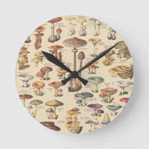  afbeelding van paddenstoelen ronde klok
