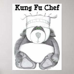 Afbeelding van Panda Beer Chef Poster