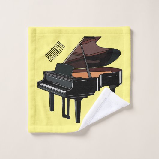 Afbeelding van Piano-cartoon Bad Handdoek (Wasdoekje)
