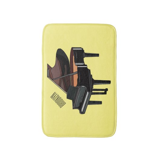 Afbeelding van Piano-cartoon Badmat (Voorkant Verticaal)