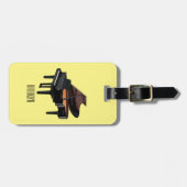 Afbeelding van Piano-cartoon Bagagelabel (Voorkant horizontaal)