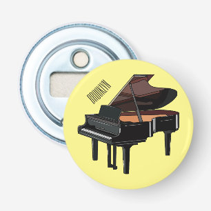 Afbeelding van Piano-cartoon Button Flesopener