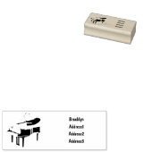 Afbeelding van Piano-cartoon Rubberstempel (Gestempeld)