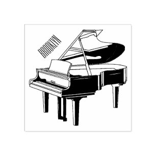 Afbeelding van Piano-cartoon Rubberstempel