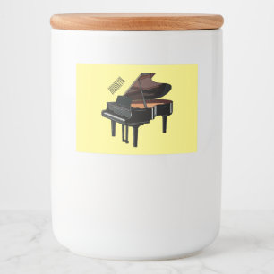Afbeelding van Piano-cartoon Voedselcontainer Etiket