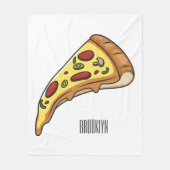 Afbeelding van Pizza cartoon Fleece Deken (Voorkant)