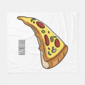 Afbeelding van Pizza cartoon Fleece Deken (Voorkant (Horizontaal))