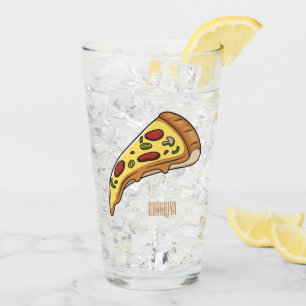 Afbeelding van Pizza cartoon Glas