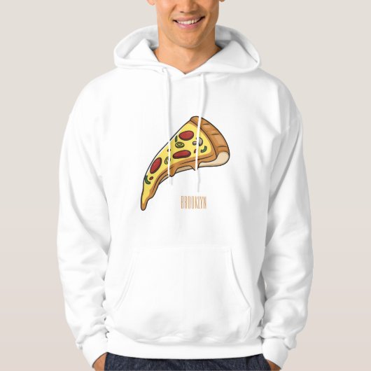 Afbeelding van Pizza cartoon Hoodie (Voorkant)