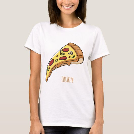 Afbeelding van Pizza cartoon T-shirt (Voorkant)
