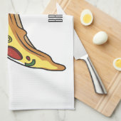 Afbeelding van Pizza cartoon Theedoek (Quarter Fold)