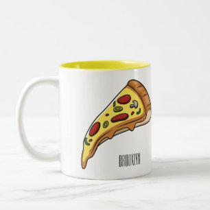 Afbeelding van Pizza cartoon Tweekleurige Koffiemok