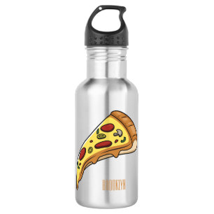 Afbeelding van Pizza cartoon Waterfles