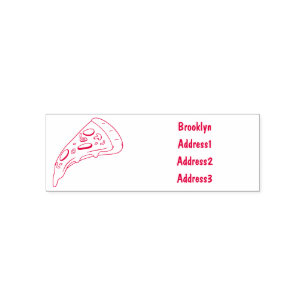 Afbeelding van Pizza cartoon Zelfinktende Stempel