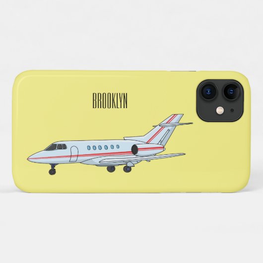 Afbeelding van privé-jet cartoon Case-Mate iPhone case (Achterkant (horizontaal))