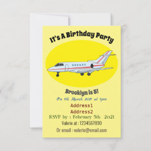 Afbeelding van privé-jet cartoon kaart