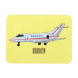 Afbeelding van privé-jet cartoon magneet