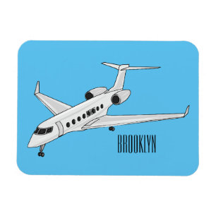 Afbeelding van privé-jet cartoon magneet