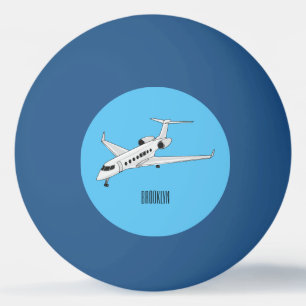 Afbeelding van privé-jet cartoon pingpongballen