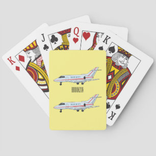 Afbeelding van privé-jet cartoon pokerkaarten