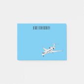 Afbeelding van privé-jet cartoon post-it® notes (Voorkant)