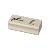 Afbeelding van privé-jet cartoon rubberstempel (Stempel)