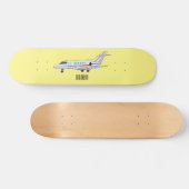 Afbeelding van privé-jet cartoon skateboard (Horizontaal)