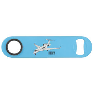 Afbeelding van privé-jet cartoon speed flessenopener