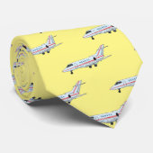 Afbeelding van privé-jet cartoon stropdas (Opgerold)