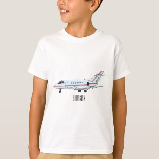 Afbeelding van privé-jet cartoon t-shirt (Voorkant)