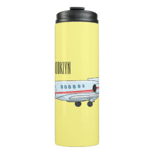 Afbeelding van privé-jet cartoon thermosbeker