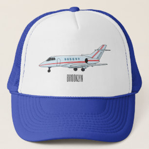 Afbeelding van privé-jet cartoon trucker pet