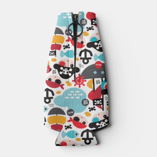 Afbeelding van retropiraten flesjeskoeler (Achterkant)