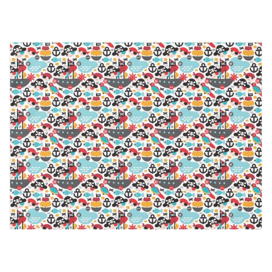 Afbeelding van retropiraten tafelkleed (Voorkant (Horizontaal))