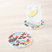 Afbeelding van retropiraten zandsteen onderzetter (Zijkant)