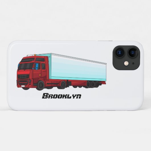 Afbeelding van rode vrachtwagen Case-Mate iPhone case (Achterkant (horizontaal))