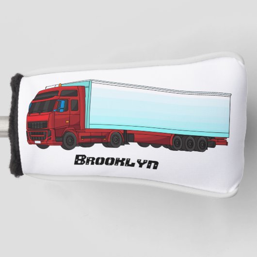 Afbeelding van rode vrachtwagen golfheadcover (Voorkant)
