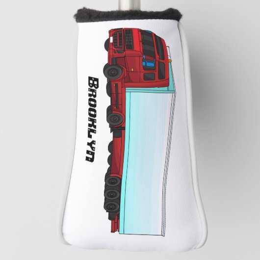 Afbeelding van rode vrachtwagen golfheadcover (Draai 90)