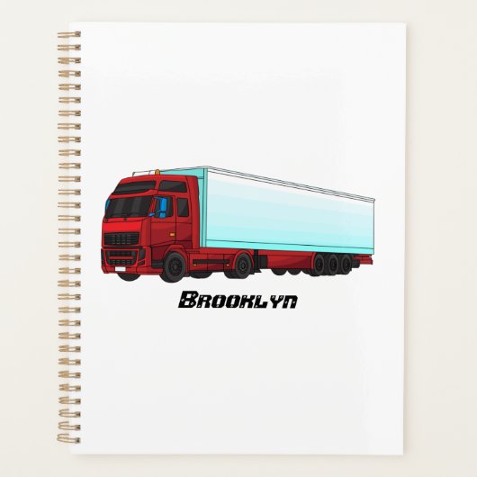 Afbeelding van rode vrachtwagen planner (Voorkant)