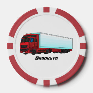 Afbeelding van rode vrachtwagen poker chips