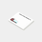Afbeelding van rode vrachtwagen post-it® notes (Schuin)
