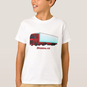 Afbeelding van rode vrachtwagen t-shirt