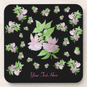 afbeelding van roze bloemen bier onderzetter (Voorkant)