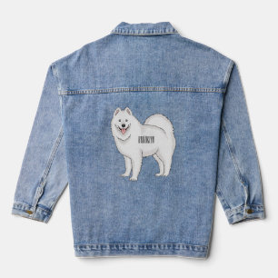 Afbeelding van Samoyed cartoon Denim Jacket